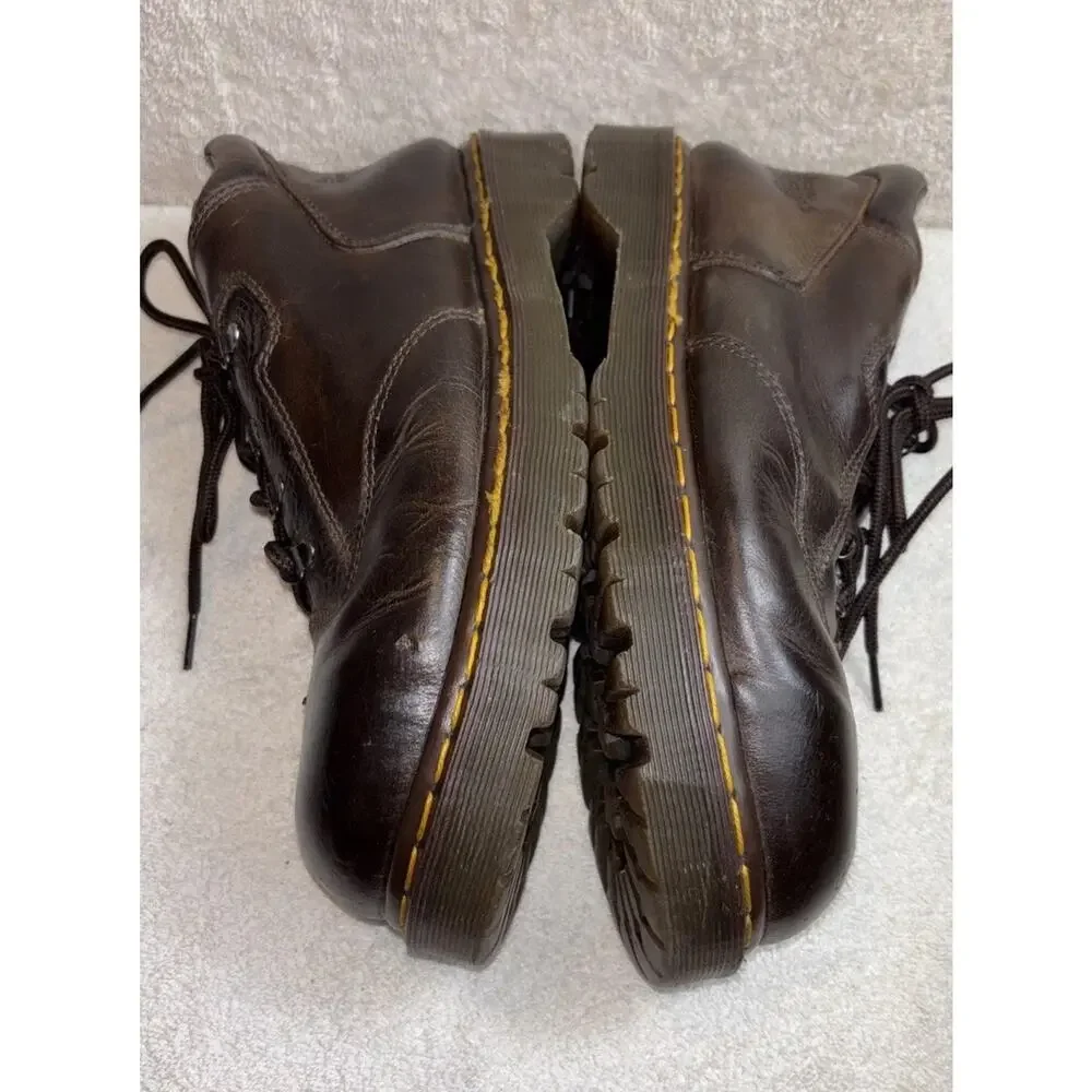 Dr Martens Men 7754 Brown Leather Steel Toe Boots Size 11 England made